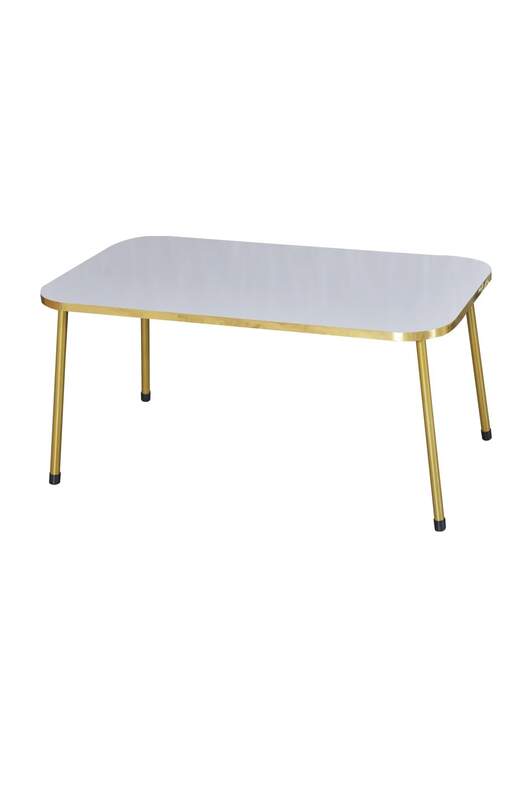 Gold Metal Centre Coffee Table Square
