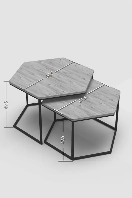 Hexagonal Double Lux Coffee Table