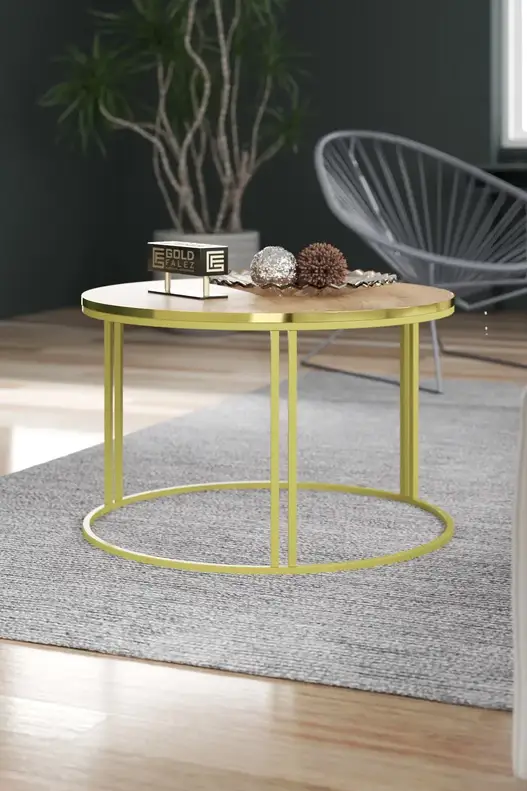 Middle Coffee Table Single Gold Luxury Special