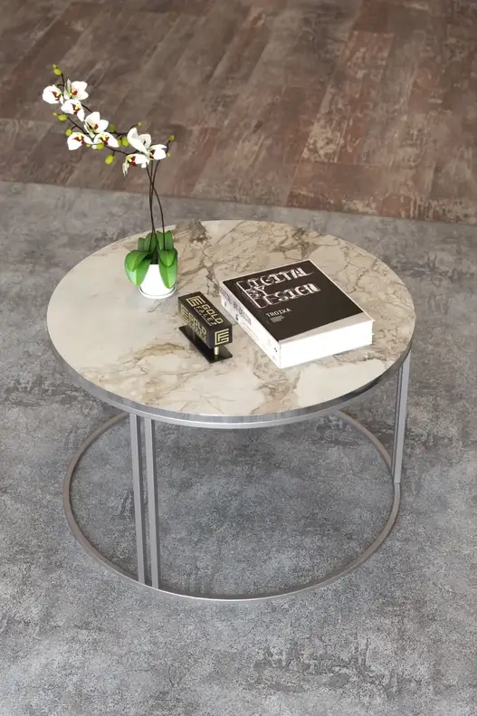 Middle Coffee Table Single Silver Luxury Special