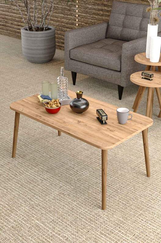 Wooden Centre Coffee Table Square