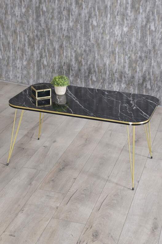 Gold Wire Double Gold Centre Coffee Table Square