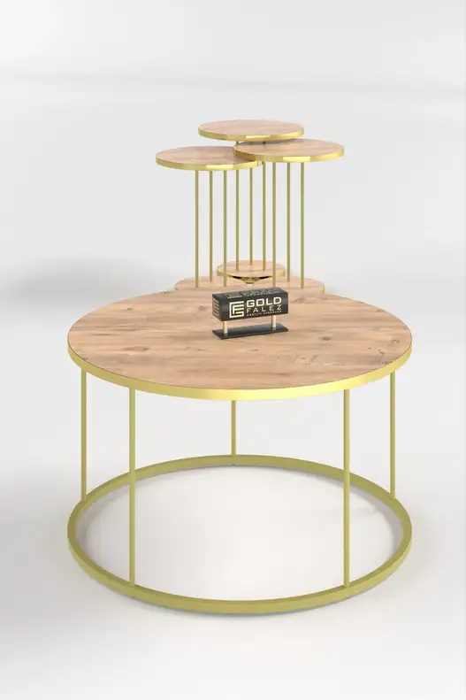 Coffee Table and Zigon Coffee Table Terra Set Gold
