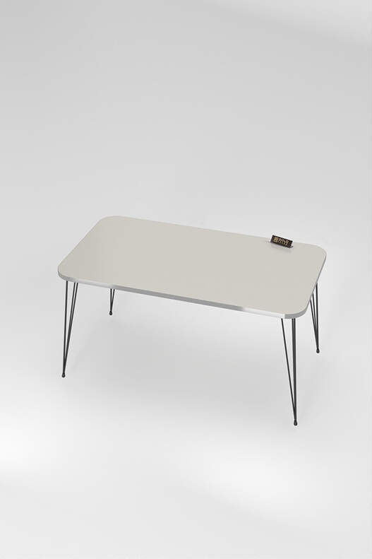 Black Wire Silver Centre Coffee Table Square