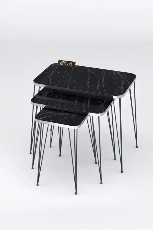 Black Wire Silver Square Zigon Coffee Table