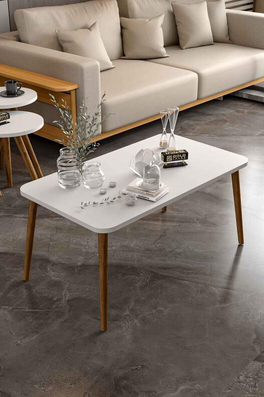 Square Lathe Zigon Centre Coffee Table Set