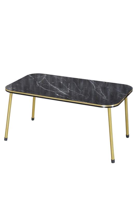 Gold Metal Double Gold Centre Coffee Table Square