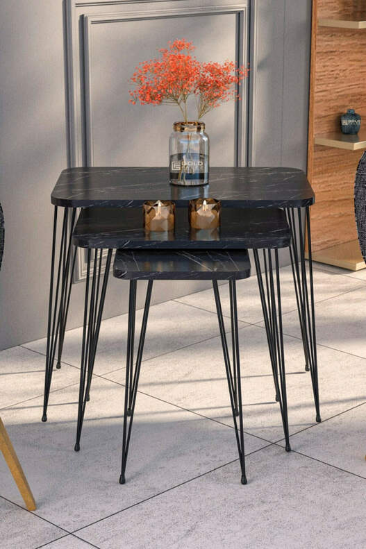 Black Wire Square Zigon Coffee Table