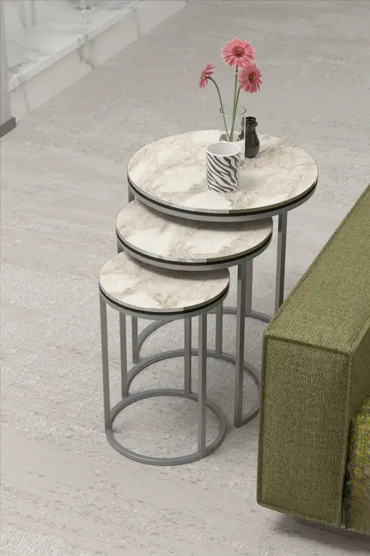 Zigon Coffee Table Double Silver C Lux