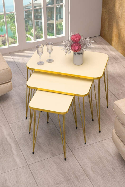 Gold Wire Square Zigon Coffee Table