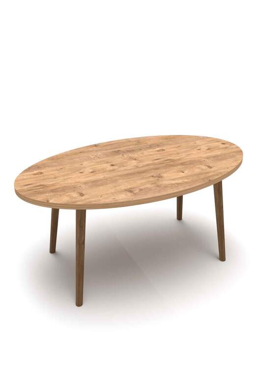 Wooden Centre Coffee Table Ellipse
