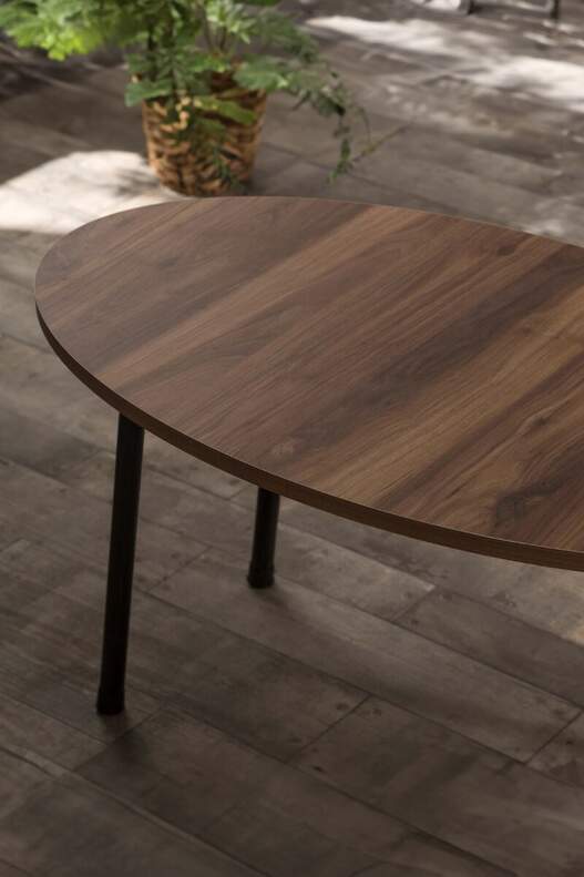Black Metal Centre Coffee Table Ellipse