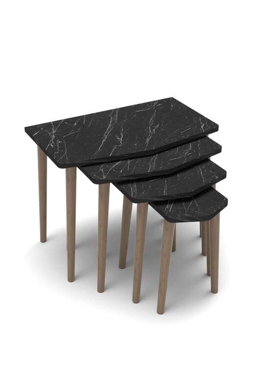 Elya Wooden 4 Piece Zigon Coffee Table