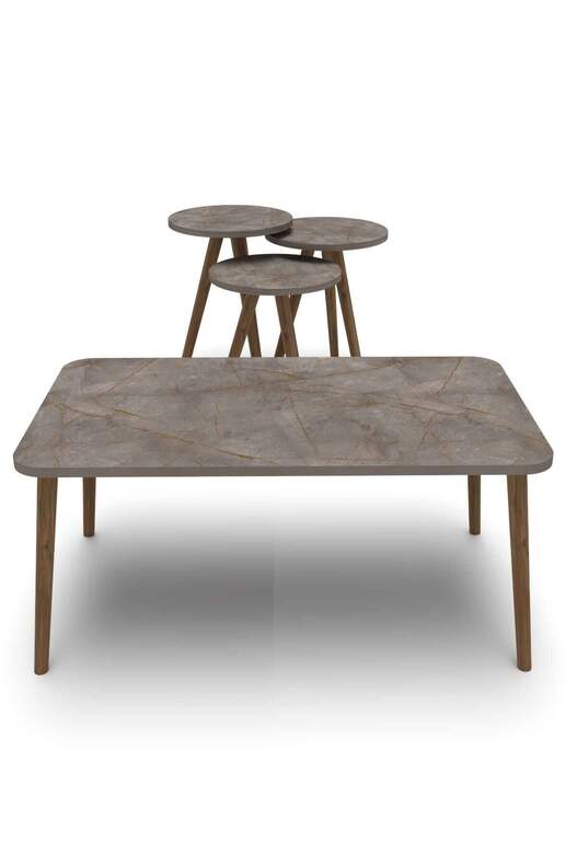 Square Lathe Zigon Centre Coffee Table Set