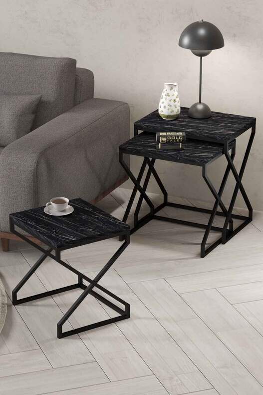 V Lux 3 Piece Zigon Coffee Table