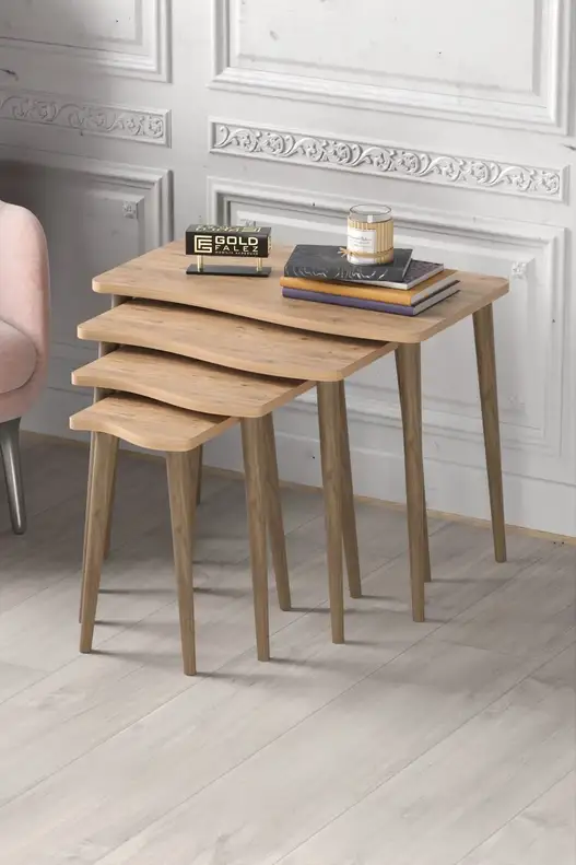 Zigon Coffee Table Wooden 4 Piece Square