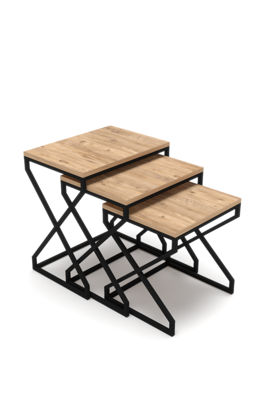 V Lux 3 Piece Zigon Coffee Table
