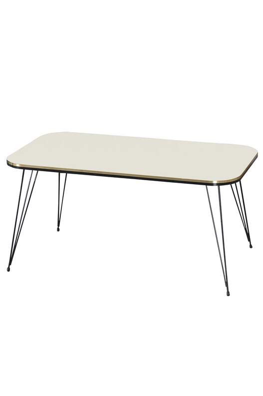 Black Wire Double Gold Centre Coffee Table Square