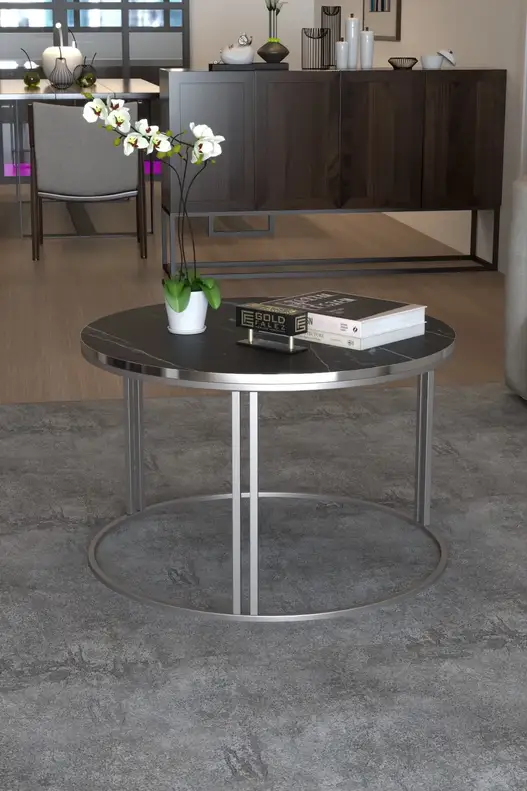 Middle Coffee Table Single Silver Luxury Special