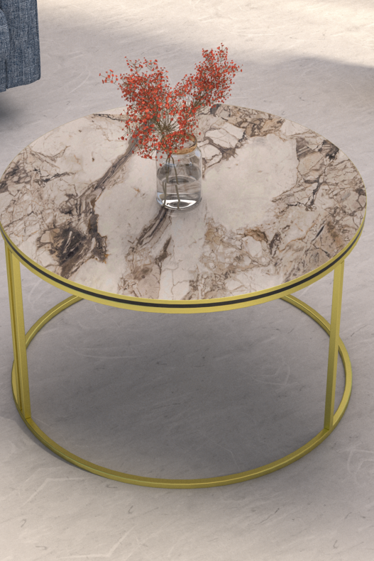Middle Coffee Table Single Gold Luxury Special