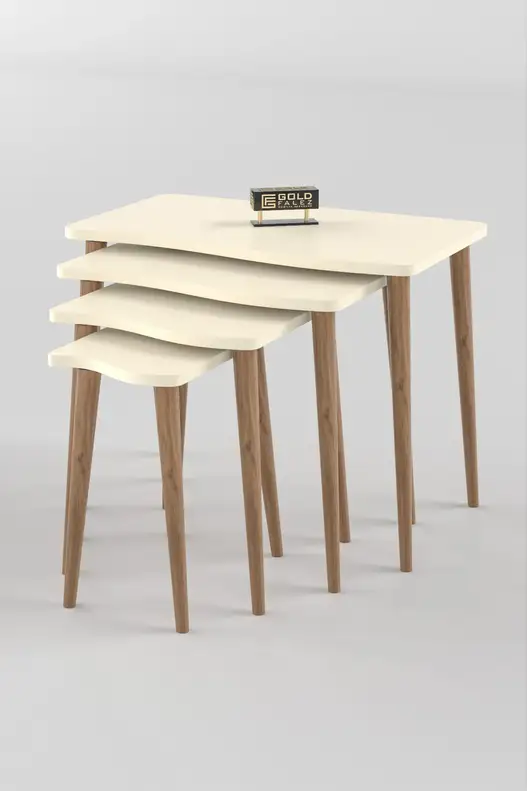 Zigon Coffee Table Wooden 4 Piece Square