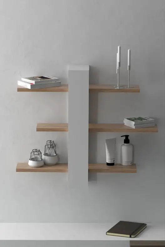 3 Raflı Dekoratif Duvar Rafı