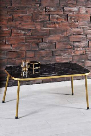 Gold Metal Centre Coffee Table Square