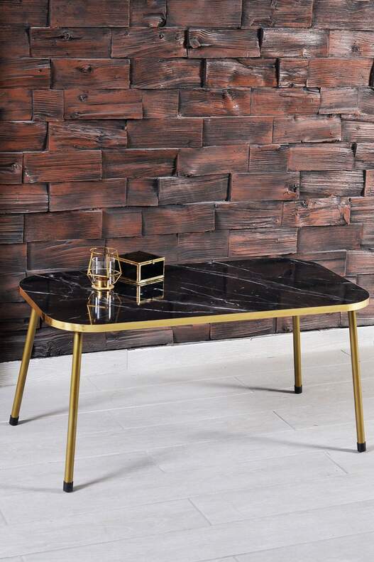 Gold Metal Centre Coffee Table Square