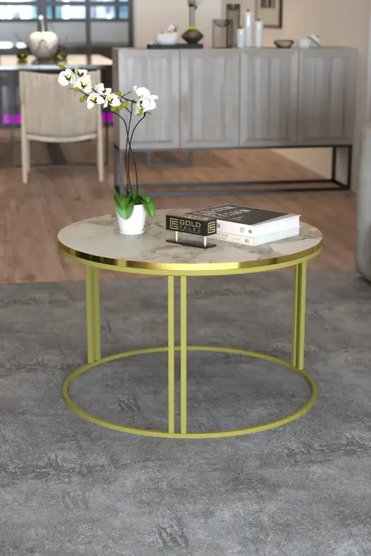 Middle Coffee Table Single Gold Luxury Special