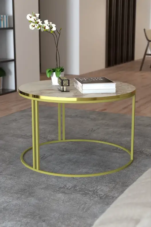 Middle Coffee Table Single Gold Luxury Special