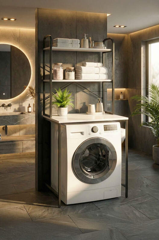 Multi-Purpose 2-Shelf Metal Bathroom Organizer