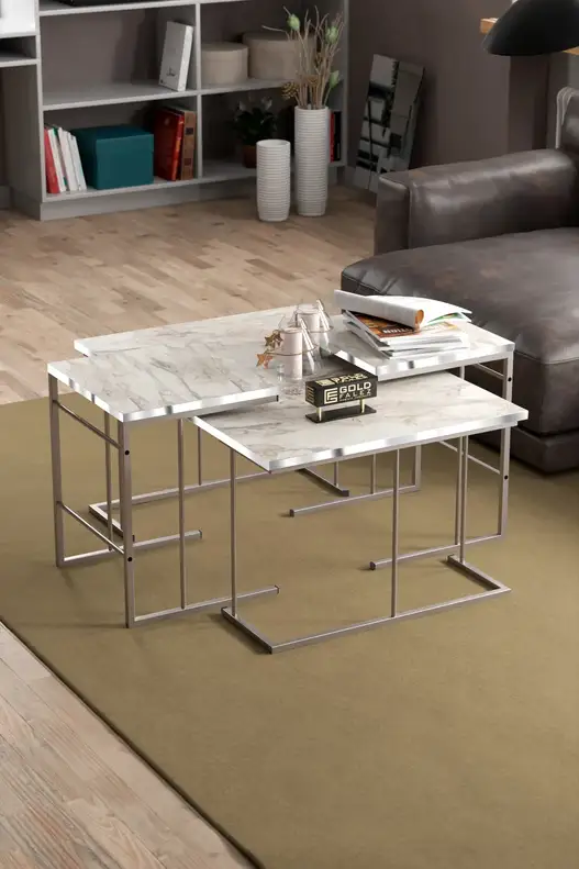 Solo Centre Coffee Table Zigon Coffee Table Silver Set