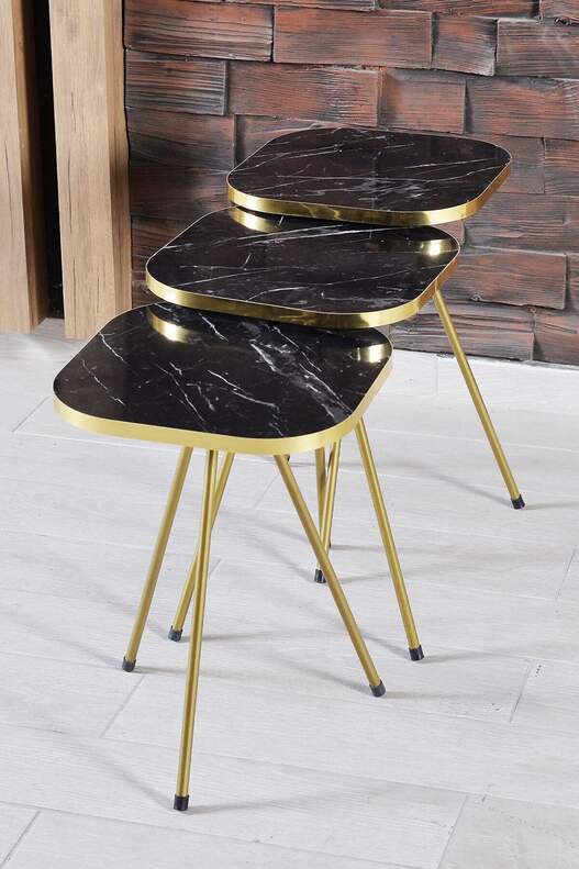 Square Gold Bendir Zigon Coffee Table
