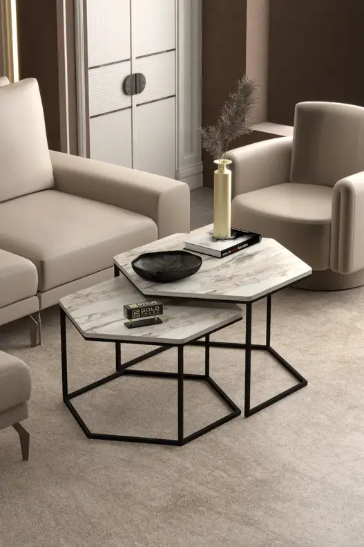 Hexagonal Double Lux Coffee Table