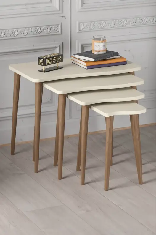 Zigon Coffee Table Wooden 4 Piece Square