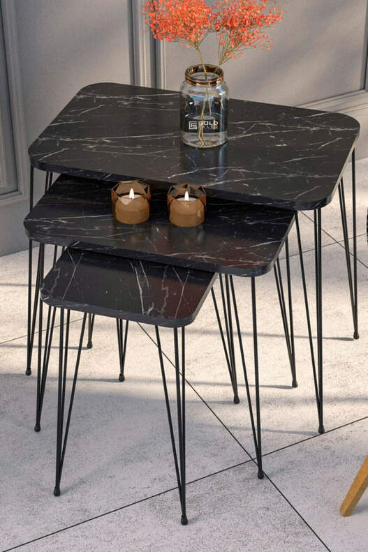 Black Wire Square Zigon Coffee Table