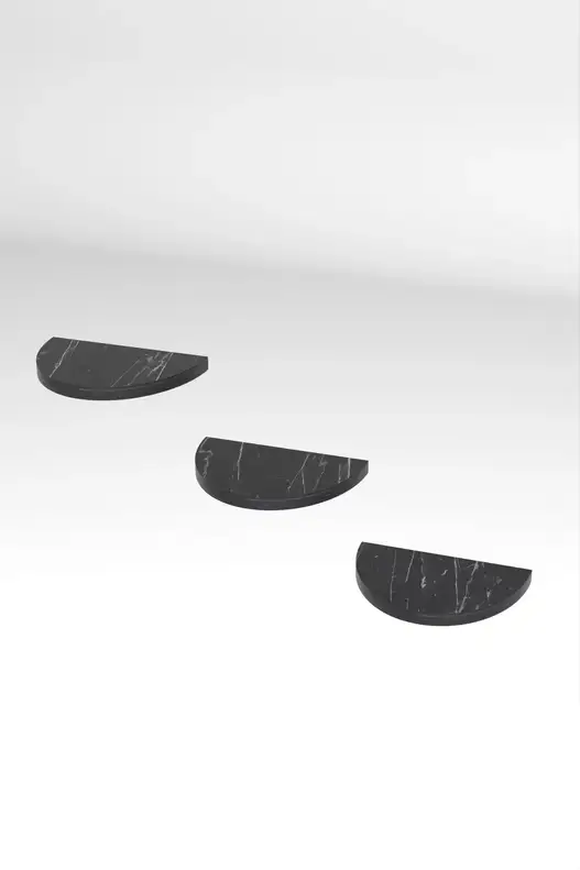 3'lü Oval Duvar Rafı
