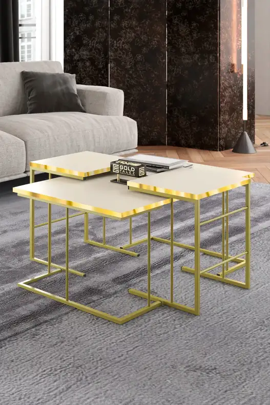 Solo Centre Coffee Table Zigon Coffee Table Gold Set