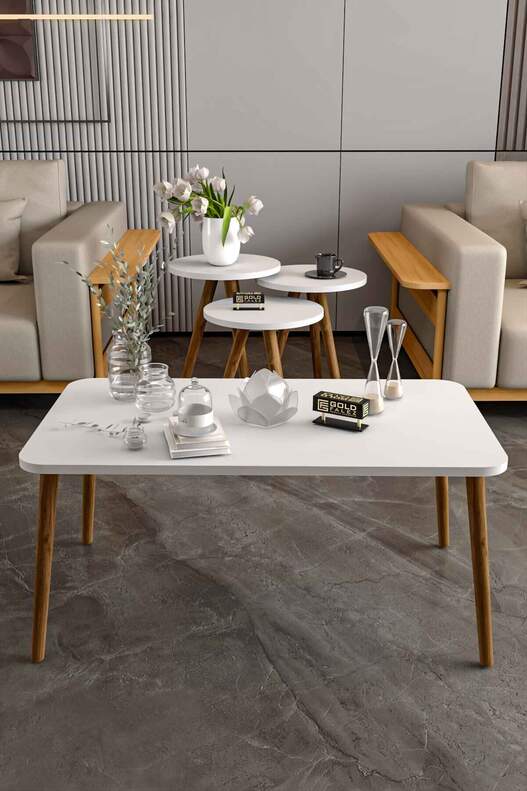 Square Lathe Zigon Centre Coffee Table Set