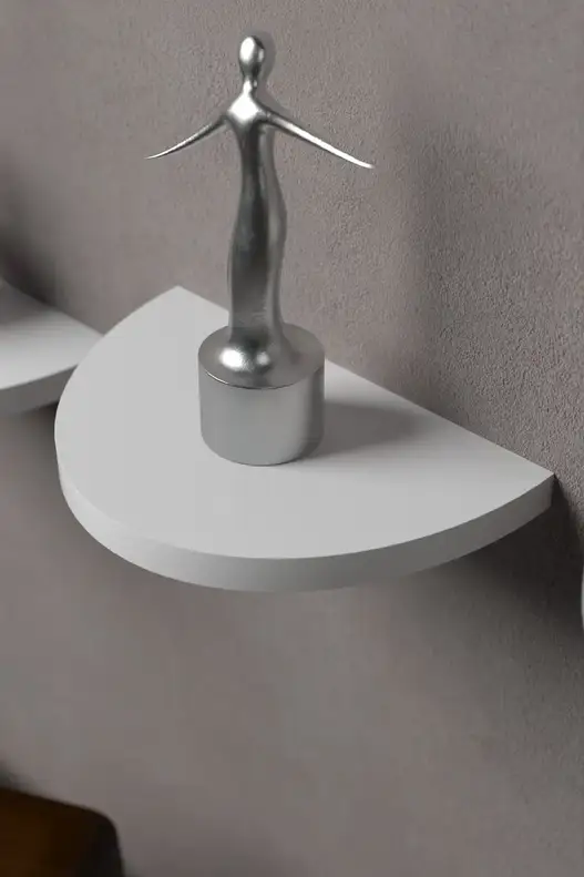 3'lü Oval Duvar Rafı