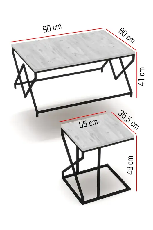 V Lux 5 Piece Center and Zigon Coffee Table Set