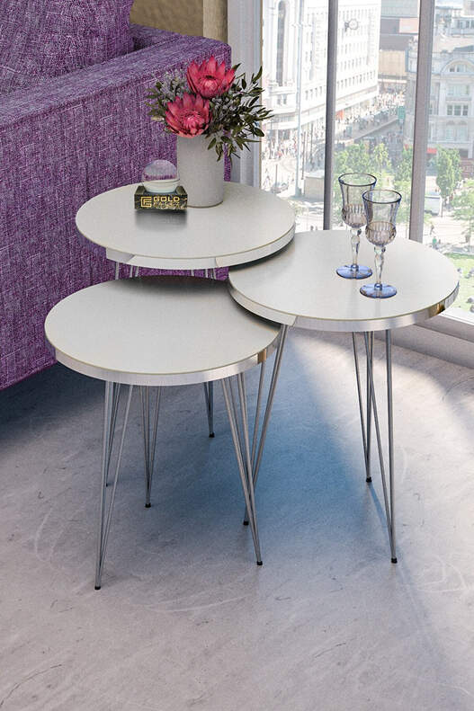Silver Wire Zigon Coffee Table