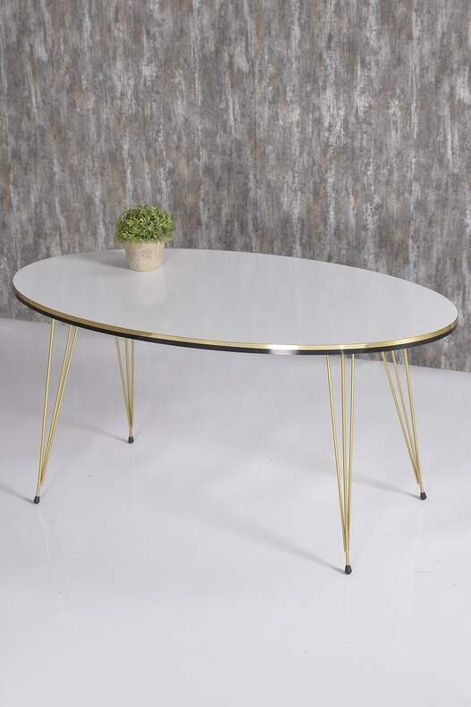 Gold Wire Double Gold Centre Coffee Table Ellipse