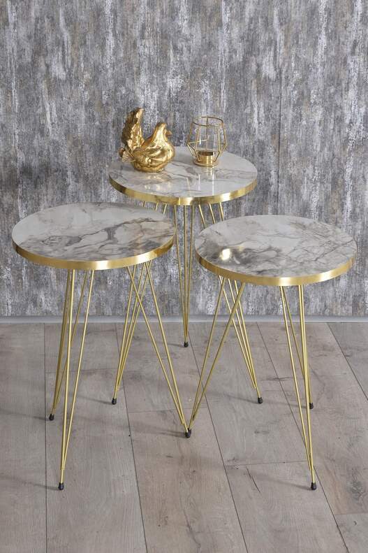 Gold Wire Zigon Coffee Table