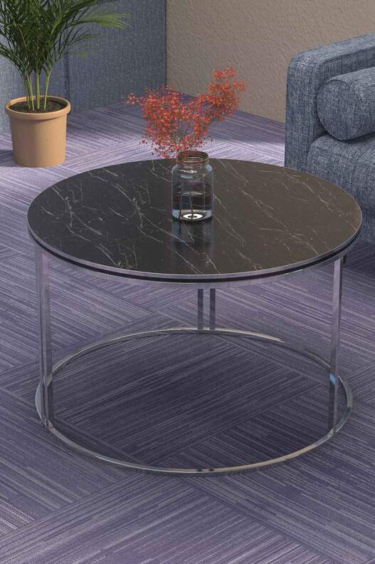 Middle Coffee Table Single Silver Luxury Special