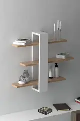 3 Raflı Dekoratif Duvar Rafı