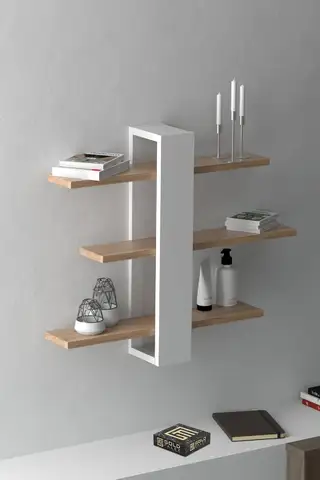 3 Raflı Dekoratif Duvar Rafı