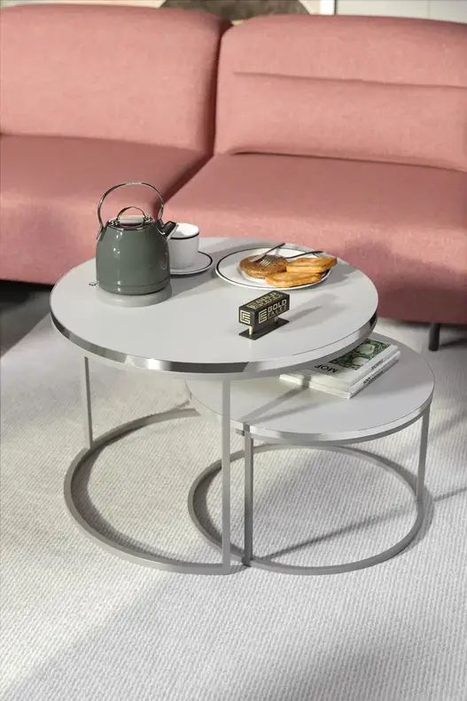 Coffee Table Double Silver Luxury Special