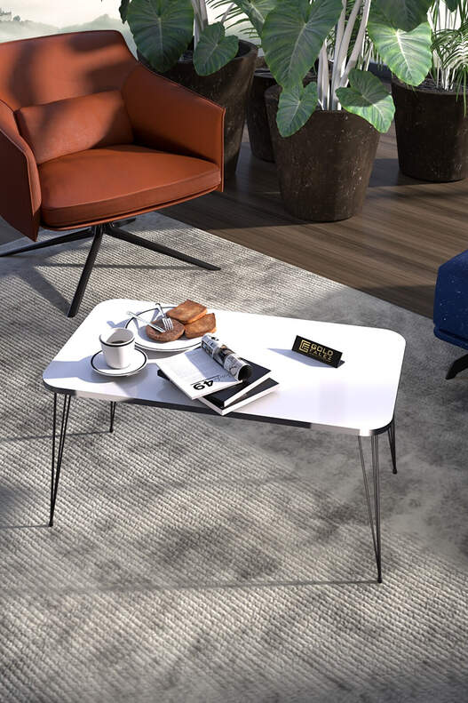 Black Wire Silver Centre Coffee Table Square