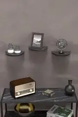 3'lü Oval Duvar Rafı
